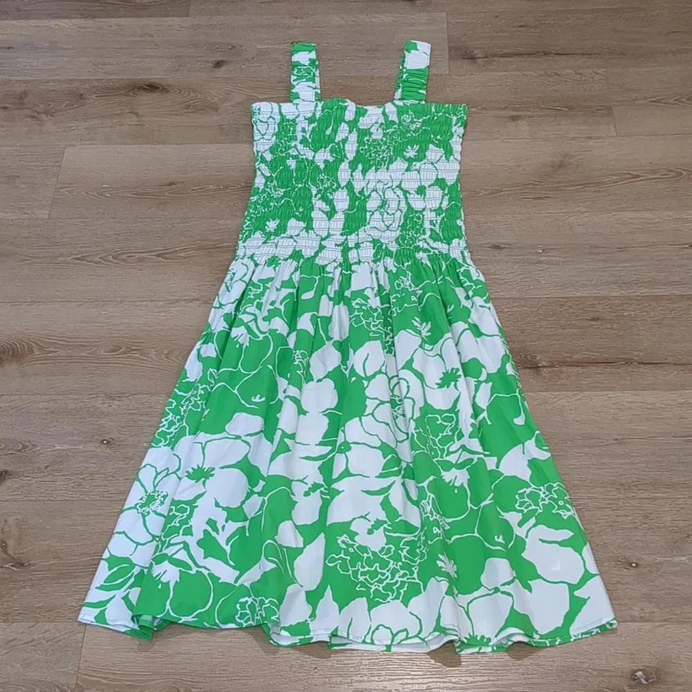 Rails Green and White Seville Floral Midi Dress - Picture 4 of 10